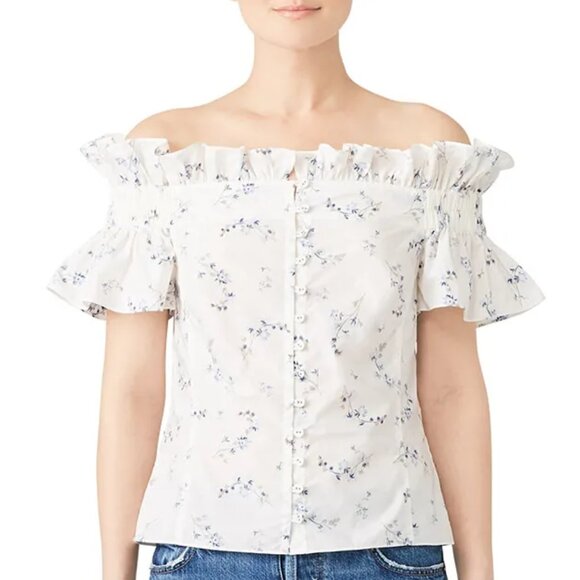 NWT Rebecca Taylor Francine Floral Top Size 0 - Picture 1 of 4